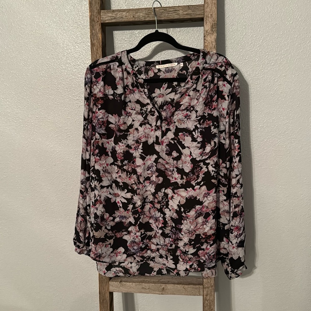 Long Sleeve Floral Blouse